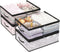 Fixwal 4pcs Clear Storage Boxes, 35L/9.5Gal PVC Fabric Zipper Organizer for Clothes, Blankets, Bed Sheets, Closet