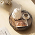 9" Countertop, Lazy Susan Turntable Organizer for Table Top, Round Wooden Lazy Susan for Cabinet, Farmhouse Decorative