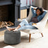 2 20 15 Inch Teenyyou Pcs x Unstuffed Pouf Cover Ottoman Foot Rest - No Filler, Faux Rabbit Fur Foot Stool Floor Bean