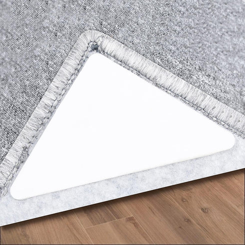 12Pcs Rug Tape - Dual Sided Washable Removable Carpet Holder, Non Slip Adhesive Rug Stickers for Hardwood Floors