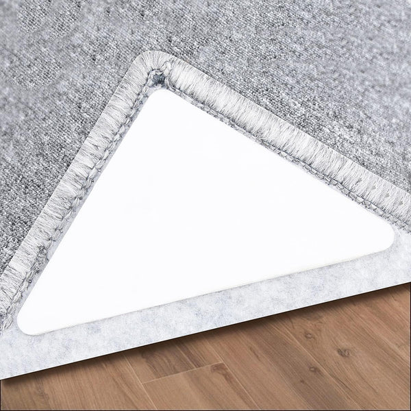 12Pcs Rug Tape - Dual Sided Washable Removable Carpet Holder, Non Slip Adhesive Rug Stickers for Hardwood Floors