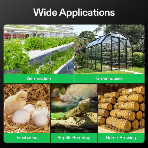 VIVOSUN 1500W Humidity Controller, Pre-Wired Digital Humidistat with Dual LED Displays, Ideal for Greenhouse, Grow