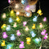 8 EXF Easter Decorations Bunny Pastel Fairy Lights, Battery Operated with Remote & Modes & Timer, Waterproof Easter