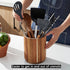 Acacia Wood Utensil Holder - 360° Rotating 7.2" Large Kitchen Utensil Storage Organizer for Countertops