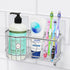 Simple Houseware Stainless Steel 6 Slots Toothbrush Holder, Adhesive Wall Organizer in Chrome
