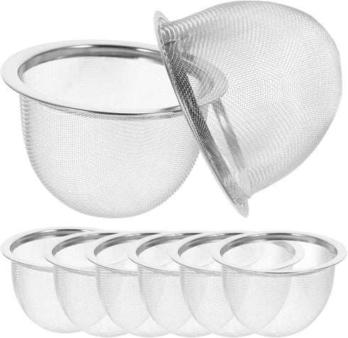 Luxshiny Mesh Tea Filter, 8Pcs Stainless Steel Tea Strainer Insert for Loose Tea Leaves, Replacement for Teapot