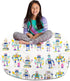 Posh Creations Stuffable Kids Stuffed Animal Storage Bean Bag Chair Cover -
