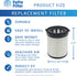 Fette Filter FSV001 Hepa Filter Replacement Pack of 4 Compatible with Fabuletta FSV001 FSV101 Girnoor G165 G160 Afoddon