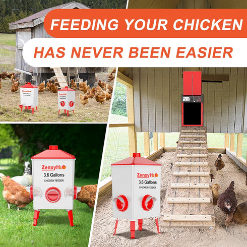 6 DIY Chicken Feeders No Waste, Ports Poultry Feeder with Hole Saw for Buckets Troughs