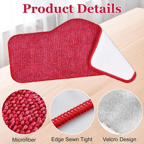 6 Pack 7 1,Reusable Steam Mop Pads Compatible with Schenley Steam Mop Cleaner,Microfiber Steam Mop Replacement Pads