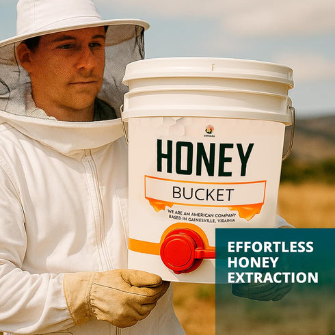 5 20L SunVara Honey Bucket Gallon Bucket with Spigot Extractor Equipment Food-Grade PP Capacity