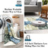 2x3 Wonnitar Kitchen Sink Rug, Machine Washable Blue Bathroom Leaf Rugs, Monstera Coastal Non-Skid Bedside Accent Mat