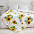 Cozy 60" 80" Sunflower Throw Blanket Ultra Soft Butterfly Floral Blanket Flannel Fleece Bed Blanket Lightweight Fuzzy