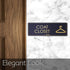 Coat Closet Sign, Black/Gold Engraved Door Accessories, 3" x 9", Fade Resistant, Indoor/Outdoor Use, USA MADE