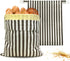 Mosucoirl Beeswax Bread Bags 2 Pack, Reusable Bread Storage Boxes for Homemade Sourdough,