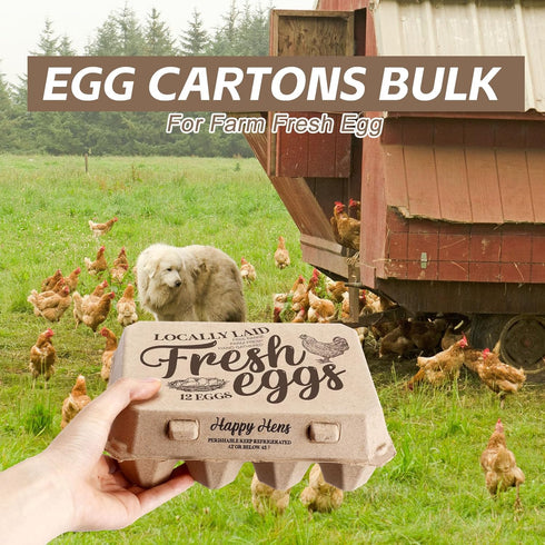 Zhanmai 50 12 Count Dozen 3 4 Pcs Natural Paper Pulp Egg Cartons Blank Bulk Vintage Classical x Style Square Chicken