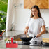 Salt and Pepper Shakers with Spice Rack - 3 Retro Spice Jars in Stainless Steel Carrying Rack