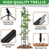 6.7FT Plants,81Metal Garden Obelisk Trellis for Climbing Plant Support Tower,Heavy Duty Thickened Tube,Rustproof Black
