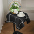Gernaice Plaid 24x24 Inch Small Square End Table Cloth, Farmhouse Embroidered Fabric Checkered