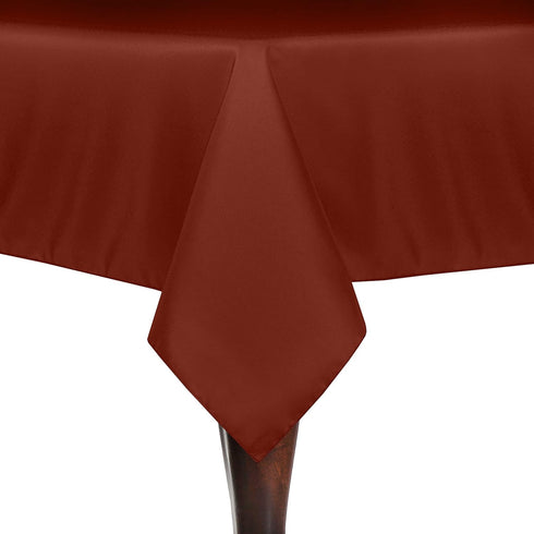 Ultimate Textile 60 x 60-Inch Square Polyester Linen Tablecloth, Burnt Orange