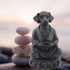 Bellaa 29608 Meditating Dog Statue, Cute Zen Buddha Yoga Pose Monk for Indoor and Outdoor Decor