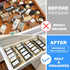 Clear Acrylic Spice Drawer Organizer, 4 Tier - 1 Set Seasoning Jars Drawers Insert, Kitchen Spice Rack Tray (Jars not
