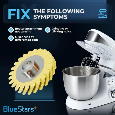 BlueStars Upgraded W10112253 Mixer Worm Gear Replacement Part for Whirlpool & KitchenAid Mixers