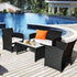 ODSK 220ft) Woven Rattan, Plastic PE Wicker Repair Material for Garden Chair Black Table Patio Furniture Storage Basket