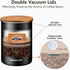 GAIAKALLON 16oz 46 fl.oz Vacuum Coffee Canister, Stainless Steel Airtight Canister for Coffee Beans, Coffee Bean