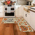Baccessor Pumpkin Fall Kitchen Mats Set of 2, Pumpkins Floral Non Slip Absorbent Thanksgiving Fall Decor 17x29 17x47