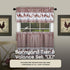 Light Filtering Printed Tier & Valance Window Curtain Set - 58 Inch Length, 36 Inch Width - Barnyard (Burgundy),