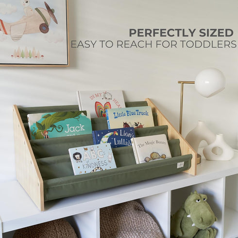 ZICOTO Decorative Wooden Bookshelf for Kids Rooms - Keeps Plenty of Books Neatly Organized & Within Reach for Toddlers