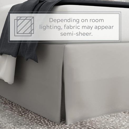 Bed Maker’s Never Lift Your Mattress Bed Skirt - Designed for Box Spring Beds, 14 Inch Drop Length, Full, Silver