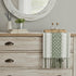 14 90 Inches, Boho Dining Table Runner with Tassels x Olive Green & Cream | Woven Washable Dresser Scarf for Bedroom |