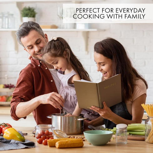 ZICOTO Aesthetic Blank Recipe Book with Waterproof Cover - Perfect Notebook to Organize Your Recipes