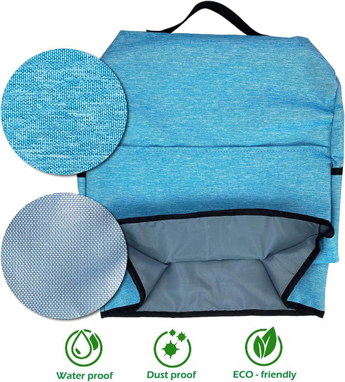 Stand Mixer Dust-proof Cover with Organizer Bag for Kitchenaid Mixer, Multi Pockets for Accessories (Blue, 4.5-5 Quart)