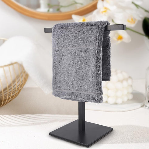 T-Shape Hand Towel Holder Stand, SUS304 Stainless Steel for Bathroom, Kitchen or Vanity Countertop Storage