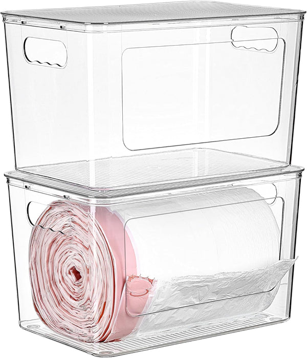 Vtopmart 2 Pack Trash Bag Holder, Stackable Garbage Bag Dispenser for 13/30/33