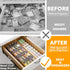 16 386 4 7.5" 17.5" SpaceAid Spice Drawer Organizer with Spice Jars, Spice Labels, Tier Seasoning Rack Tray Insert
