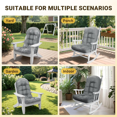 43.3 19.7 inches 1 YAFF Adirondack Chair Cushion, Water and Sunscreen Resistant Fabric Outdoor Chair Cushions, Non-Slip