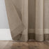 No. 918 Erica Crushed Sheer Voile Curtain Panel, 51" x 84", Taupe, Rod Pocket