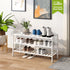 3-Tier Closet BMOSU Bamboo Extended Shoe Rack Premium Stackable Shoe Shelf Storage Organizer for Hallway Living Room