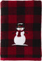 SKL Home Christmas/Gift Woodland Winter Snowman Bath Towel, Red