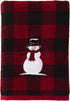 SKL Home Christmas/Gift Woodland Winter Snowman Bath Towel, Red