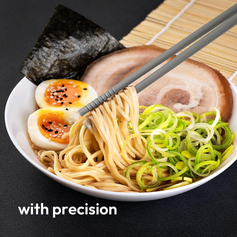 Carrotez Silicone Cooking Chopsticks, Long (12 inch) Reusable, Heat Resistant, Non-Scratch