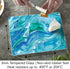 CounterArt Ocean Vibe 3mm Heat Tolerant Tempered Glass Cutting Board 10” x 8” - Dishwasher Safe