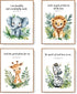 LARTSFRO Woodland Animal Bible Verse Wall Art Prints, Set of 4, 12x16 Inch,