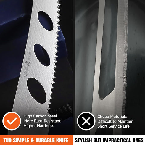 TUO Cheese Knife, Tomato Knife 5.5" - Serrated Blade, High Carbon German Steel, Multi-Use Non Stick Design, Pakkawood