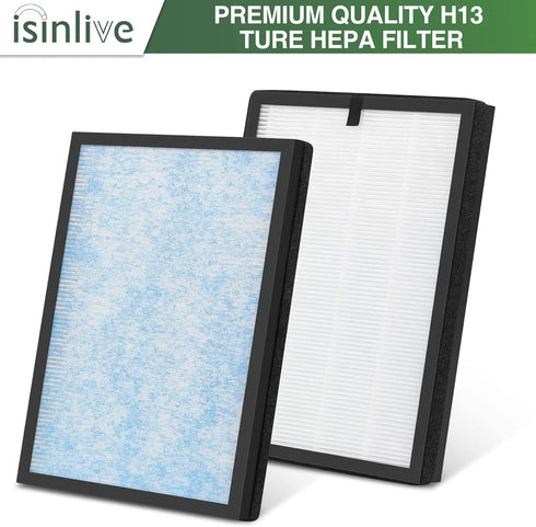 isinlive True HEPA Replacement Filter Compatible with Okaysou AirMax 8L Air Purifier, 3-in-1 H13 Filtration System