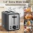 SEEDEEM 2 Slice Toaster with LCD Display - 7 Shade Settings, Extra Wide Slots, Removable Crumb Tray, Carbon Black